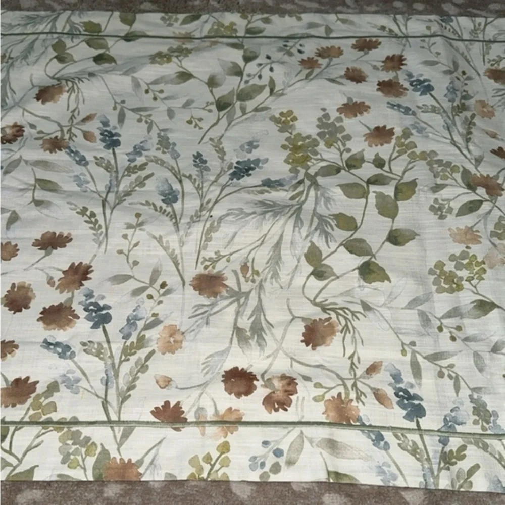NEW Ethan Allen Country Floral Print Queen Duvet Cover & 2 Standard Shams Set‎